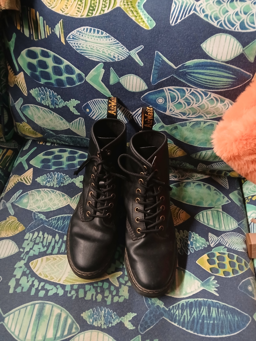 Dr. Martens Black Leather 8-Eye Lace-Up Boots